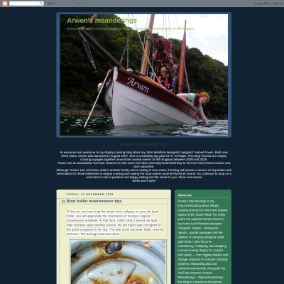 Screenshot of Arwen's meanderings: Boat trailer maintenance tips