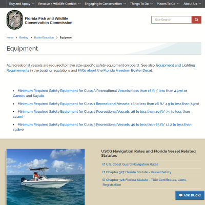 Screenshot of Equipment - FWC