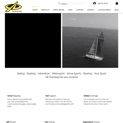 Screenshot of HOME | YB Tracking - Track Yachts, Vehicles, Adventure Races