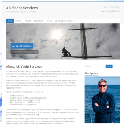 Screenshot of AS Yacht Services – Yacht rigging, rig tuning and rig inspection