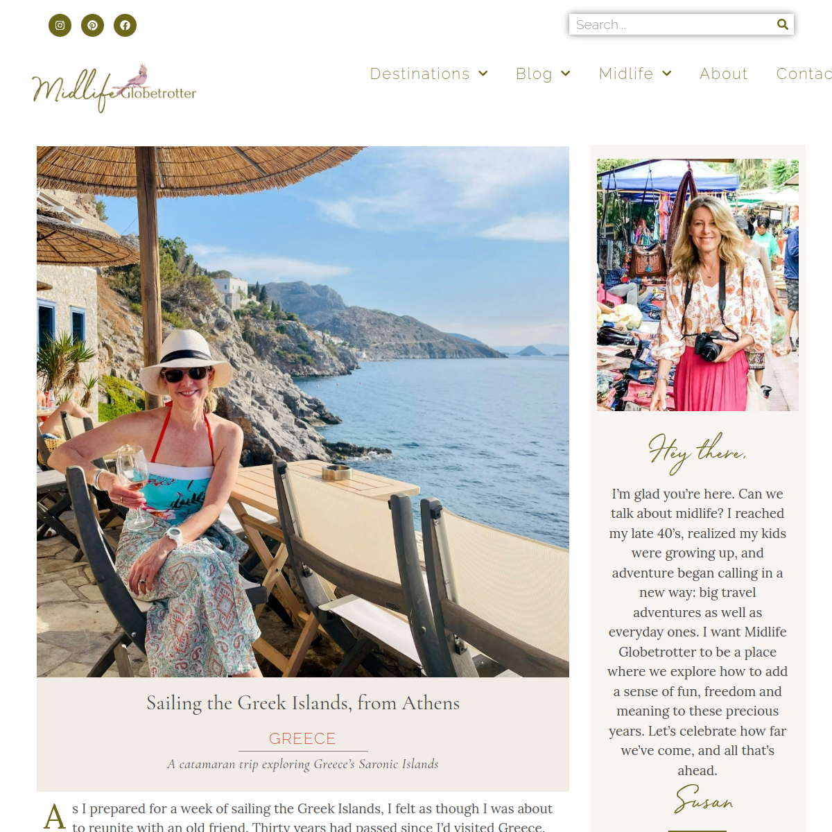 Screenshot of Sailing the Greek Islands, from Athens – Midlife Globetrotter