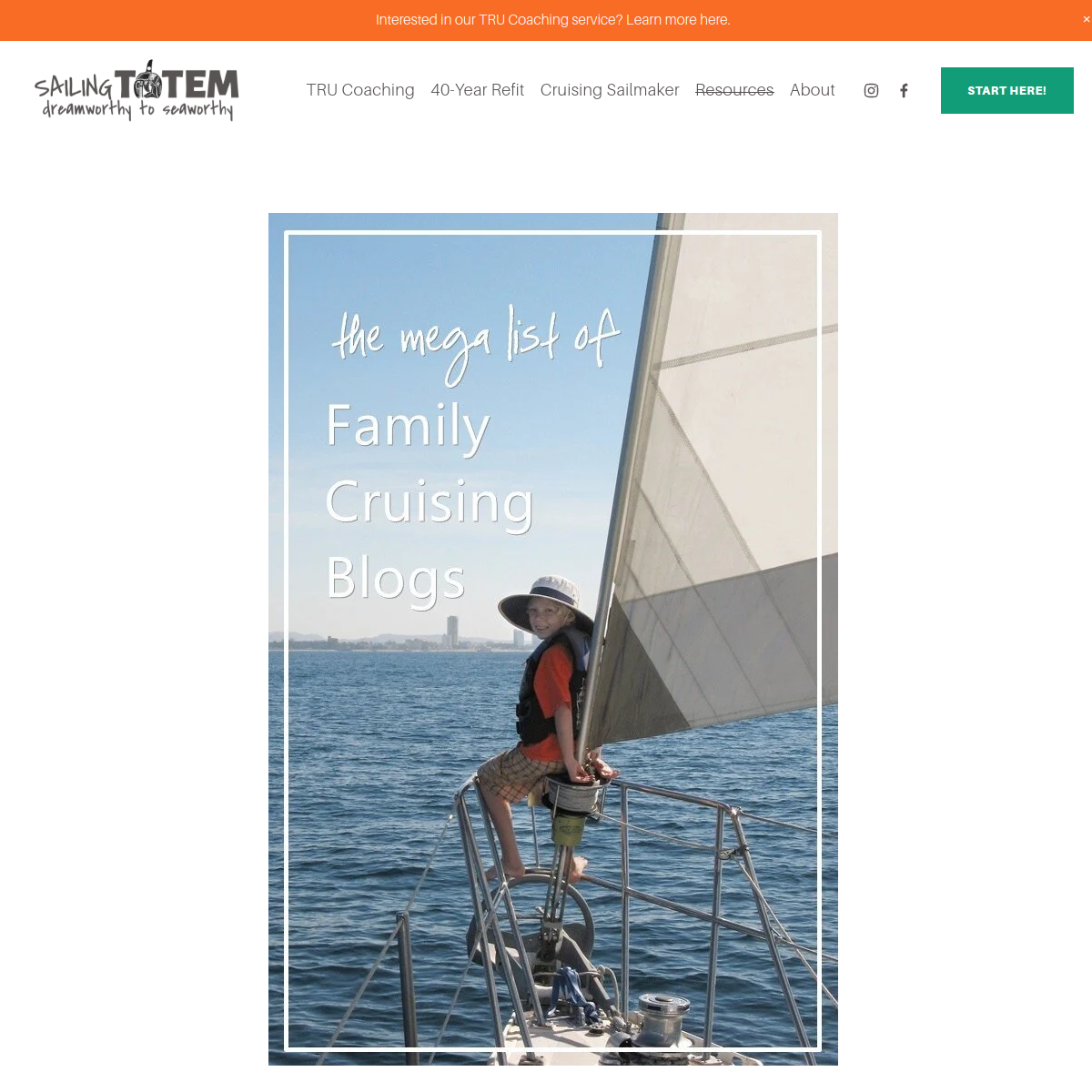Screenshot of Cruising blogs from families sailing around the world — Sailing Totem