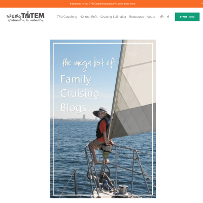 Screenshot of Cruising blogs from families sailing around the world — Sailing Totem
