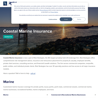 Screenshot of Coastal Marine Insurance - Risk Strategies