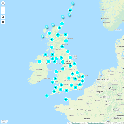 Screenshot of All Marinas UK - uMap - Online map creator