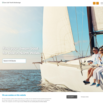 Screenshot of Sure Sail | Find your dream boat for sale in North Wales