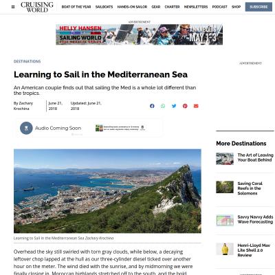 Screenshot of Learning to Sail in the Mediterranean Sea | Cruising World