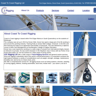 Screenshot of Coast To Coast Rigging Ltd