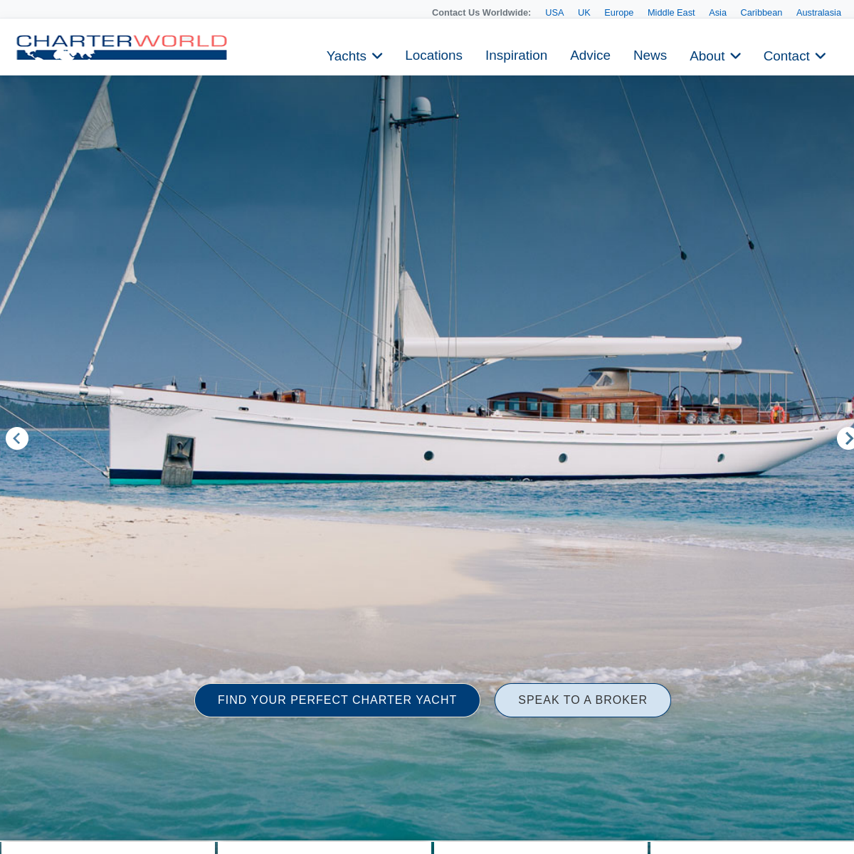 Screenshot of Caribbean Yacht Charter | Yachts & Guide 2025-26 | CharterWorld