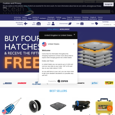 Screenshot of Ocean Chandlery