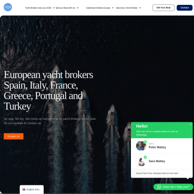 Screenshot of European yacht brokers Spain, Italy, France, Greece, Portugal and ...