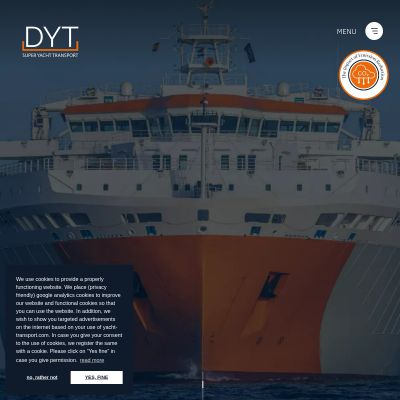 Screenshot of DYT Yacht Transport: Home