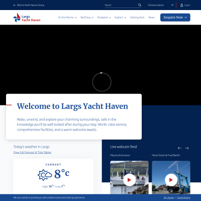 Screenshot of Largs Yacht Haven | Scotland's Finest Marina