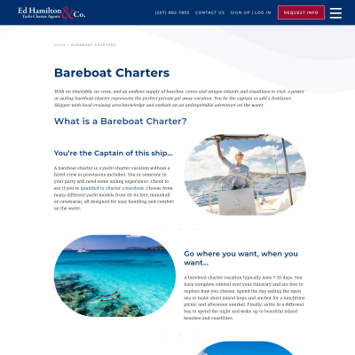 Screenshot of Bareboat Charters | Bareboating in The Caribbean & Virgin Islands