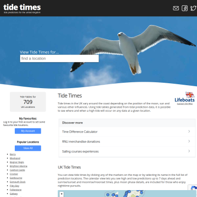 Screenshot of Tide Times