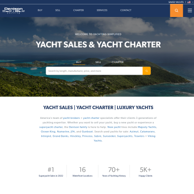 Screenshot of Yacht Broker & Yacht Rentals - Boats for Sale by Denison Yachting