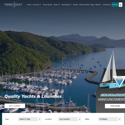 Screenshot of Vining Gulf Group | NZ Marine Brokers