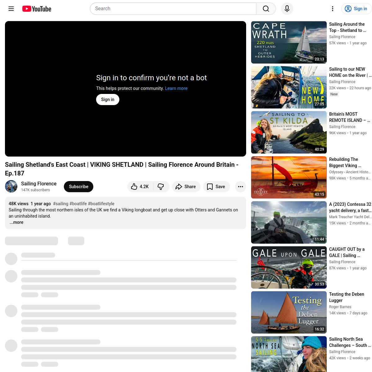 Screenshot of VIKING SHETLAND | Sailing Florence Around Britain - Ep.187 ...