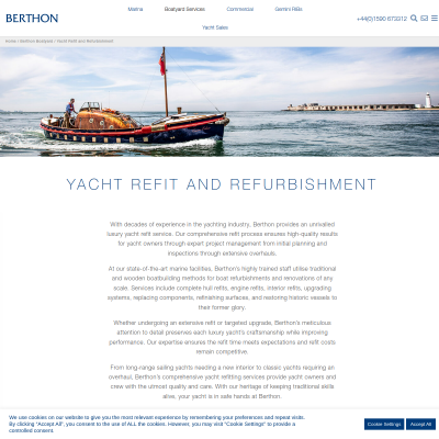 Screenshot of Yacht Refit | Repair | Refurbishment | Servicing | Engineering