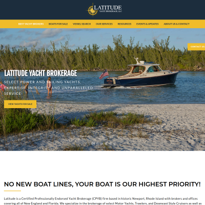 Screenshot of Latitude Yacht Brokerage