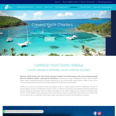 Screenshot of Crewed Yacht Charter Caribbean | Cruise the Grenadine Islands ...