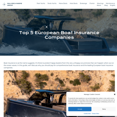 Screenshot of Top 5 European Boat Insurance Companies - Boat Sales ...
