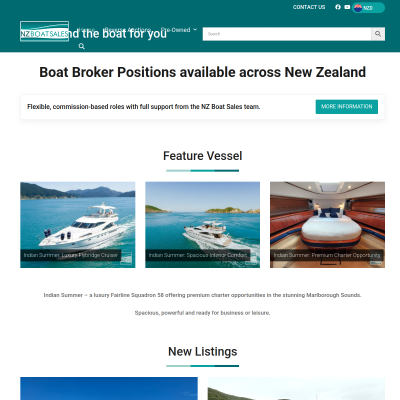 Screenshot of NZ Boat Sales: Boat Sales | New and used boats for sale