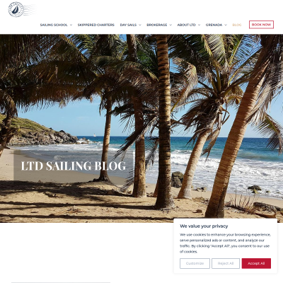 Screenshot of Caribbean Sailing Blog | LTD Sailing Tips & Stories