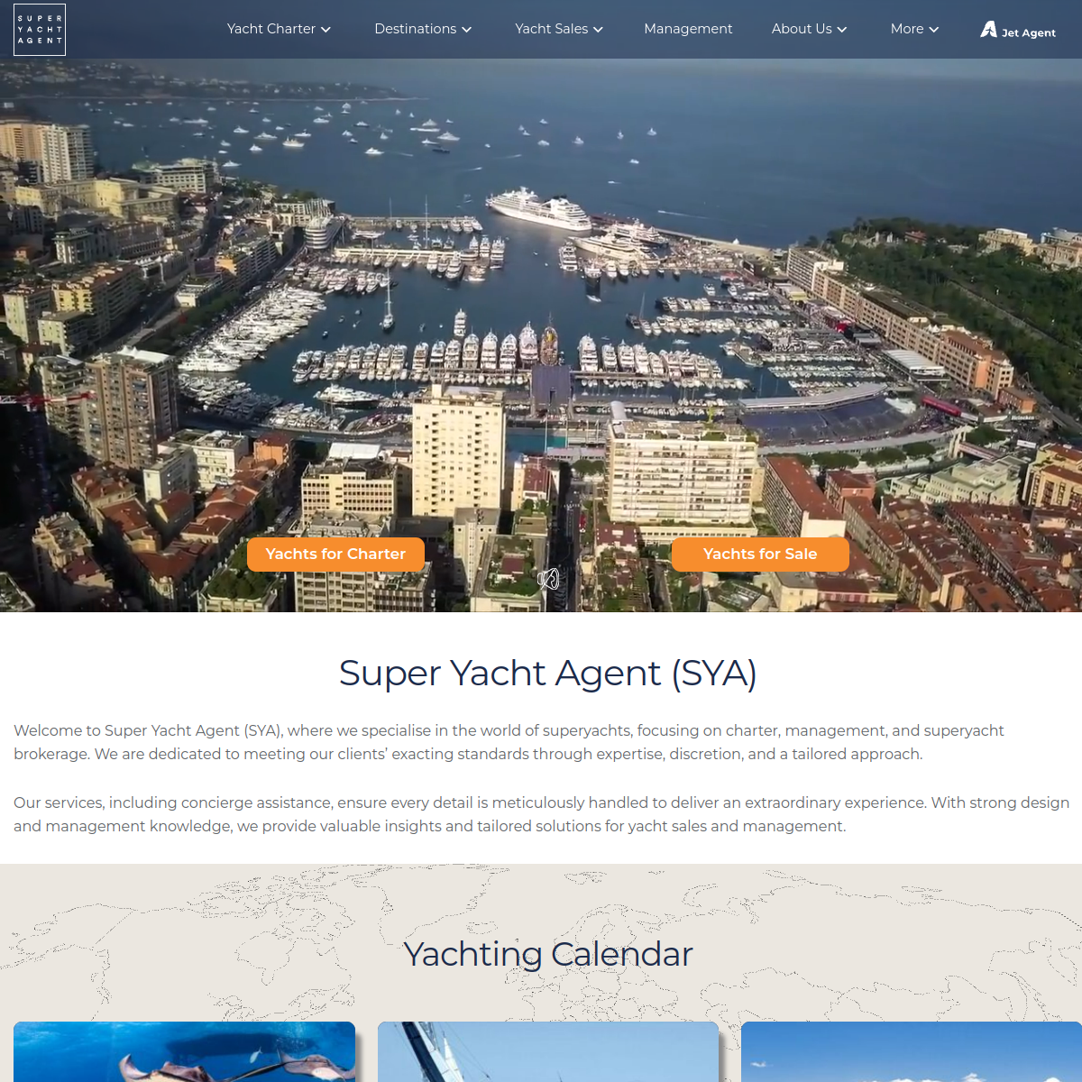 Screenshot of Super Yacht Agent (SYA)