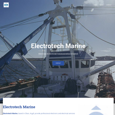 Screenshot of Electrotech Marine – Electronic & Electrical Communication & Control