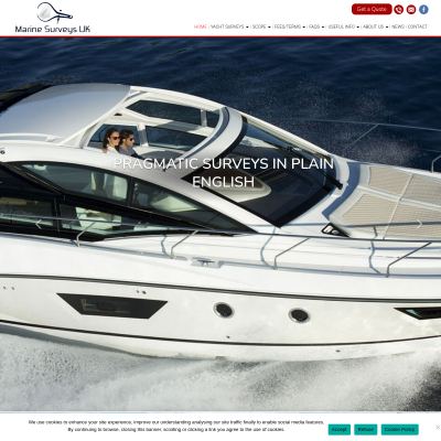 Screenshot of Marine Surveys UK