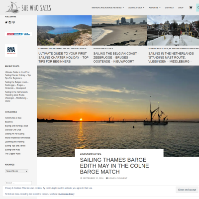 Screenshot of She Who Sails… | UK sailing blog, inc clipper race blogs, family ...