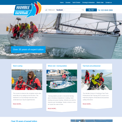 Screenshot of RYA Sailing Courses, RYA Sailing School and Lessons, Learn to ...
