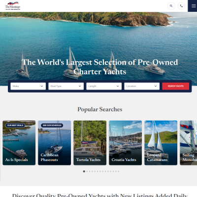 Screenshot of The Moorings Yacht Brokerage | Used Sail and Power Boats