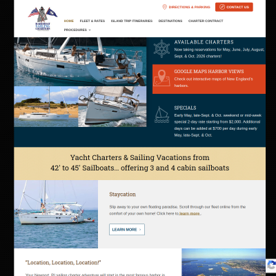Screenshot of Bareboat Sailing Charters