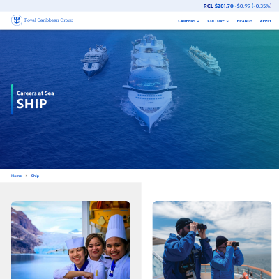 Screenshot of Ship – Royal Caribbean Group Careers