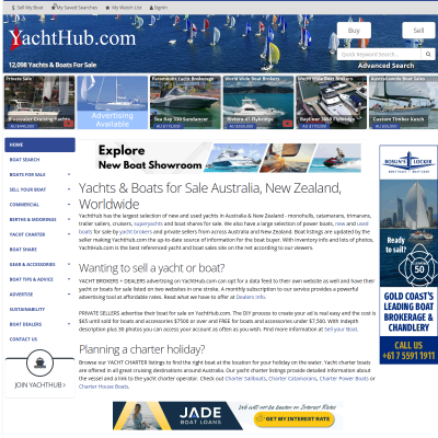 Screenshot of Yachthub: Yachts & Boats for Sale in Australia, New Zealand ...