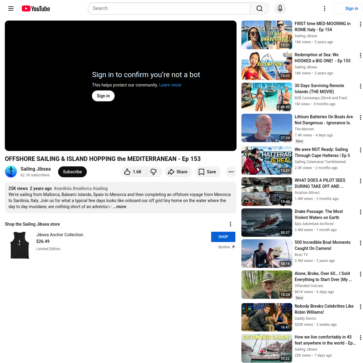 Screenshot of OFFSHORE SAILING & ISLAND HOPPING the MEDITERRANEAN ...