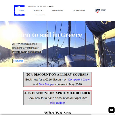 Screenshot of Thessalia Sailing | RYA sailing courses in Greece | Volos, Greece