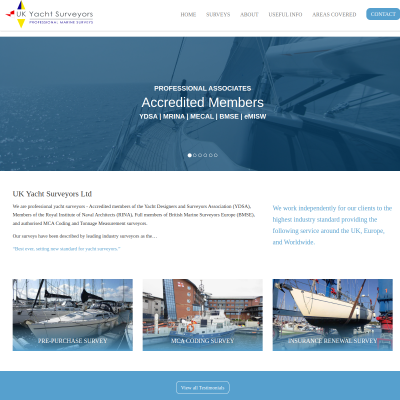 Screenshot of UK Yacht Surveyors