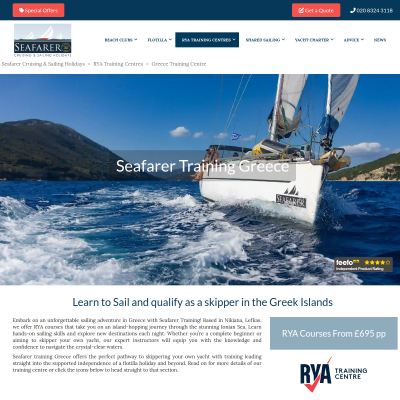 Screenshot of Greece Training Centre - Seafarer Cruising & Sailing Holidays