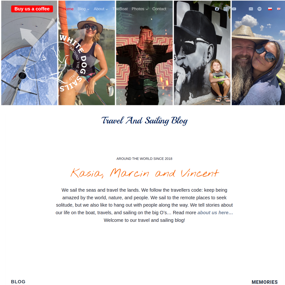 Screenshot of Travel and sailing blog »