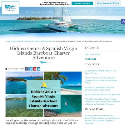 Screenshot of A Spanish Virgin Islands Bareboat Charter Adventure