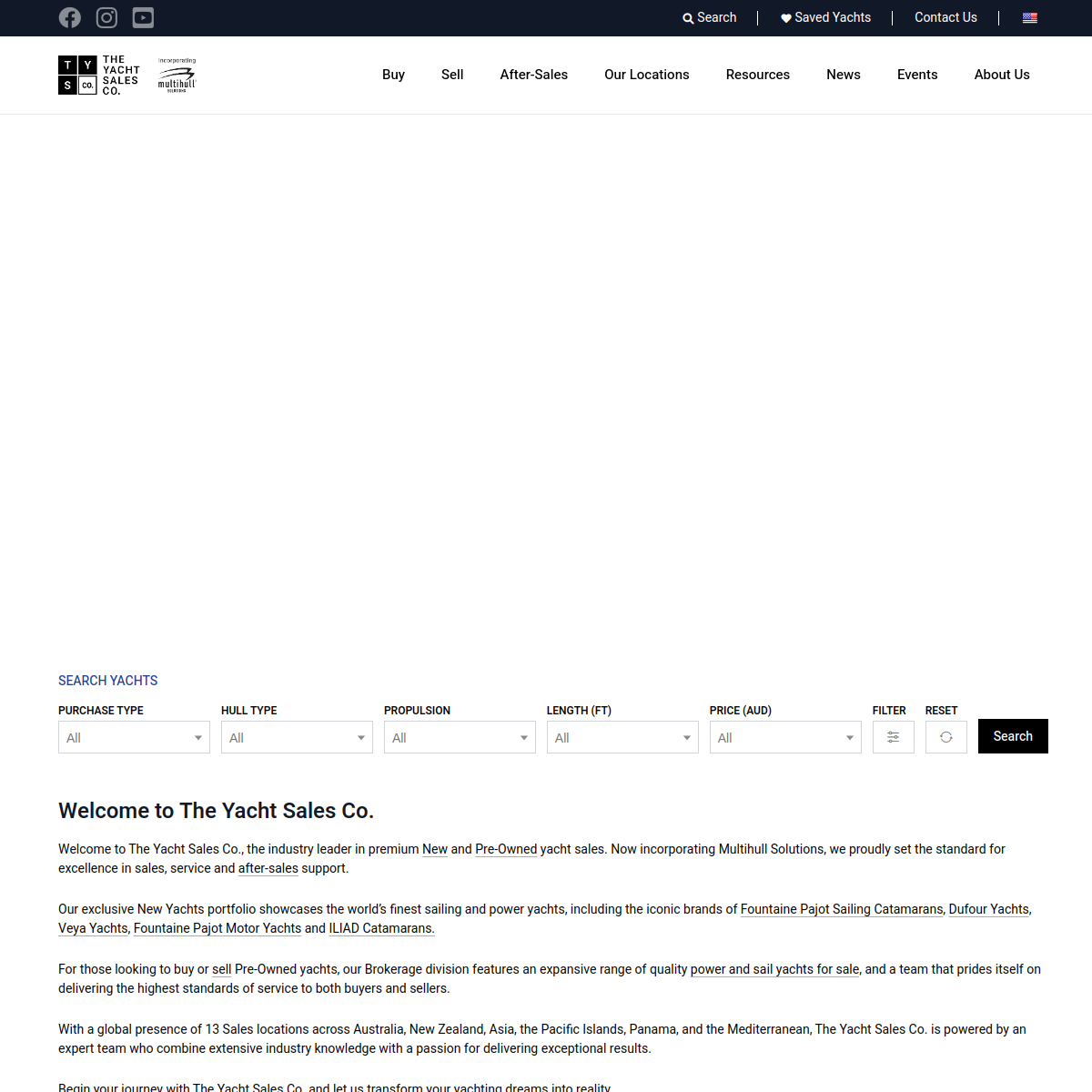 Screenshot of The Yacht Sales Co.: Yachts For Sale