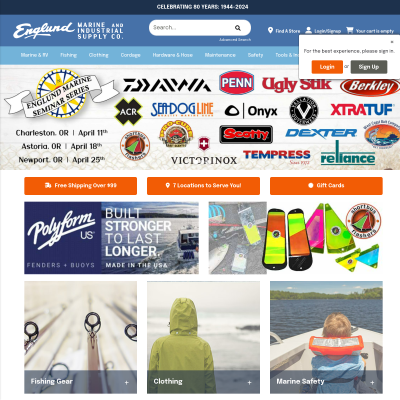 Screenshot of Englund Marine