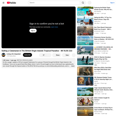 Screenshot of Sailing a Catamaran in The British Virgin Islands Tropical Paradise ...