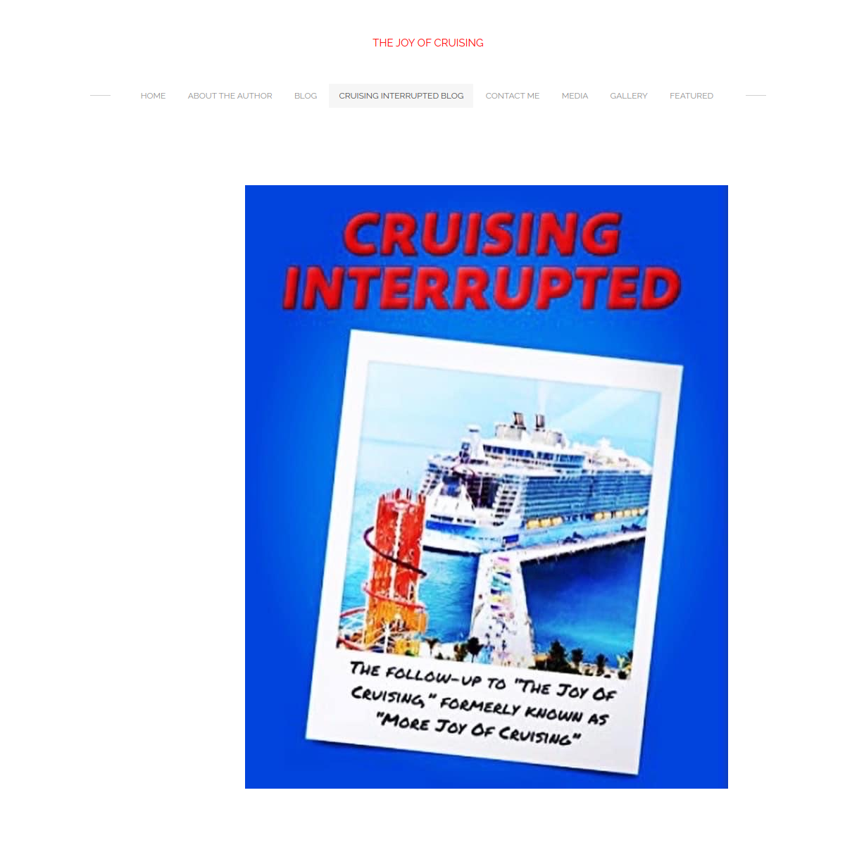 Screenshot of Cruising Interrupted Blog - The Joy of Cruising