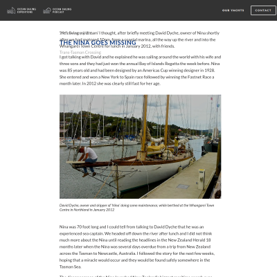 Screenshot of New Zealand Sailing — My Adventures — Ocean Sailing Expeditions