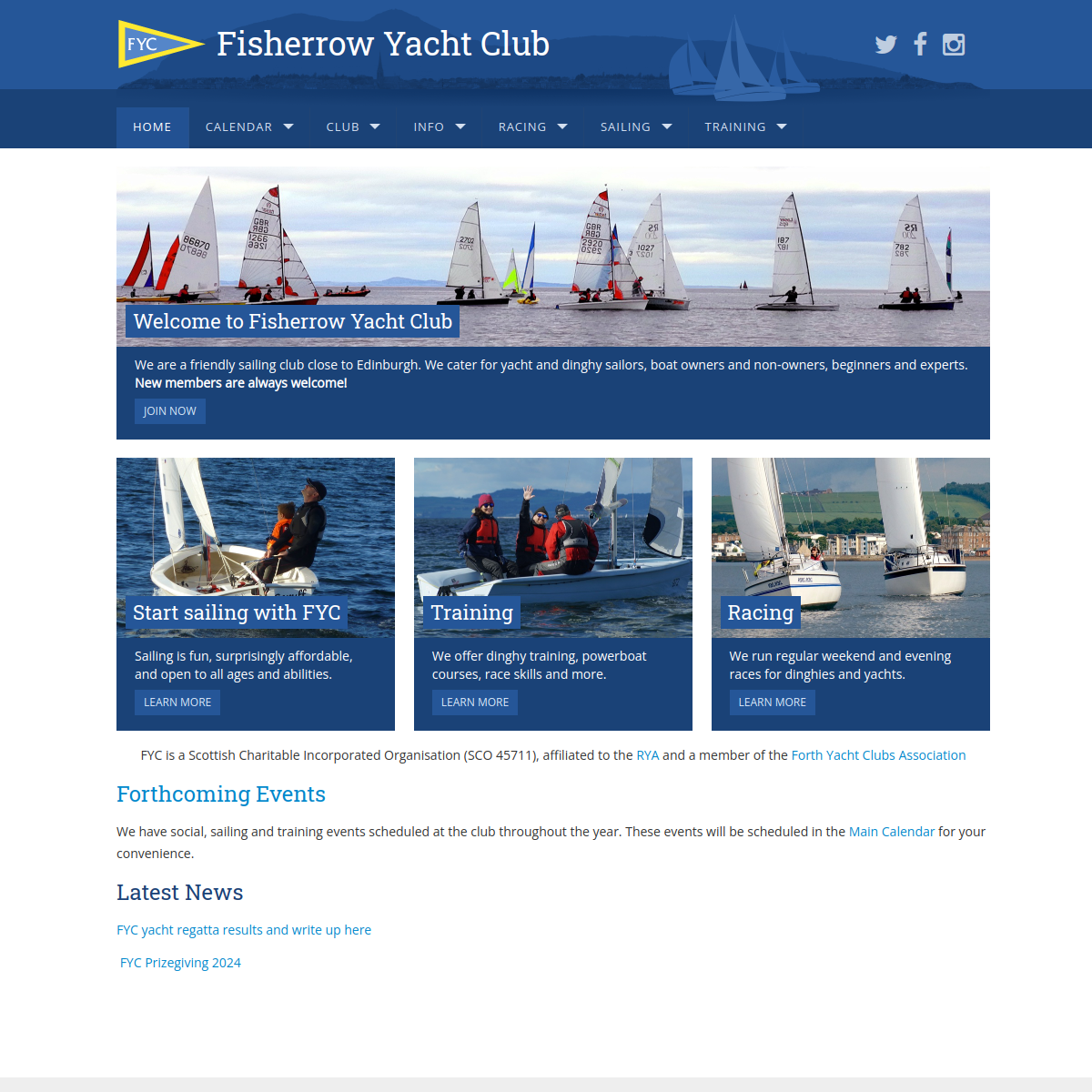 Screenshot of Fisherrow Yacht Club