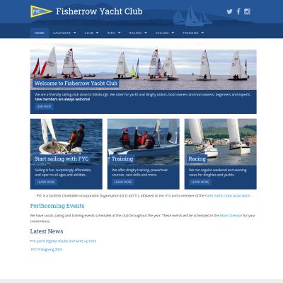 Screenshot of Fisherrow Yacht Club